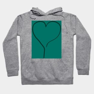 My Green Heart on the right line  - Oneliner Hoodie